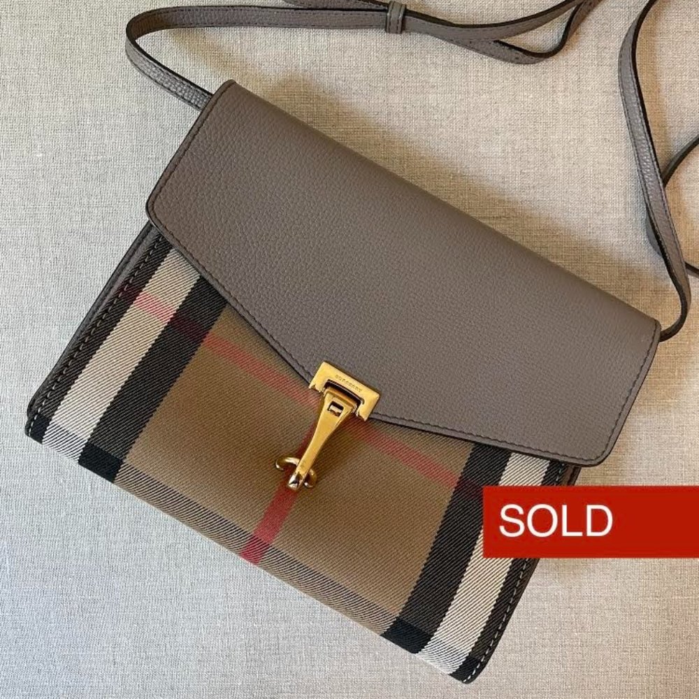SOLD - Burberry Macken House Check Crossbody Small